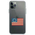 USA Colonial Flag Red White & Blue Clear Shockproof iPhone Case