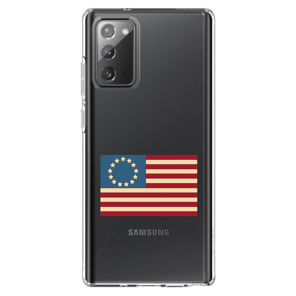 USA Colonial Flag Red White & Blue Clear Shockproof iPhone Case, view 8