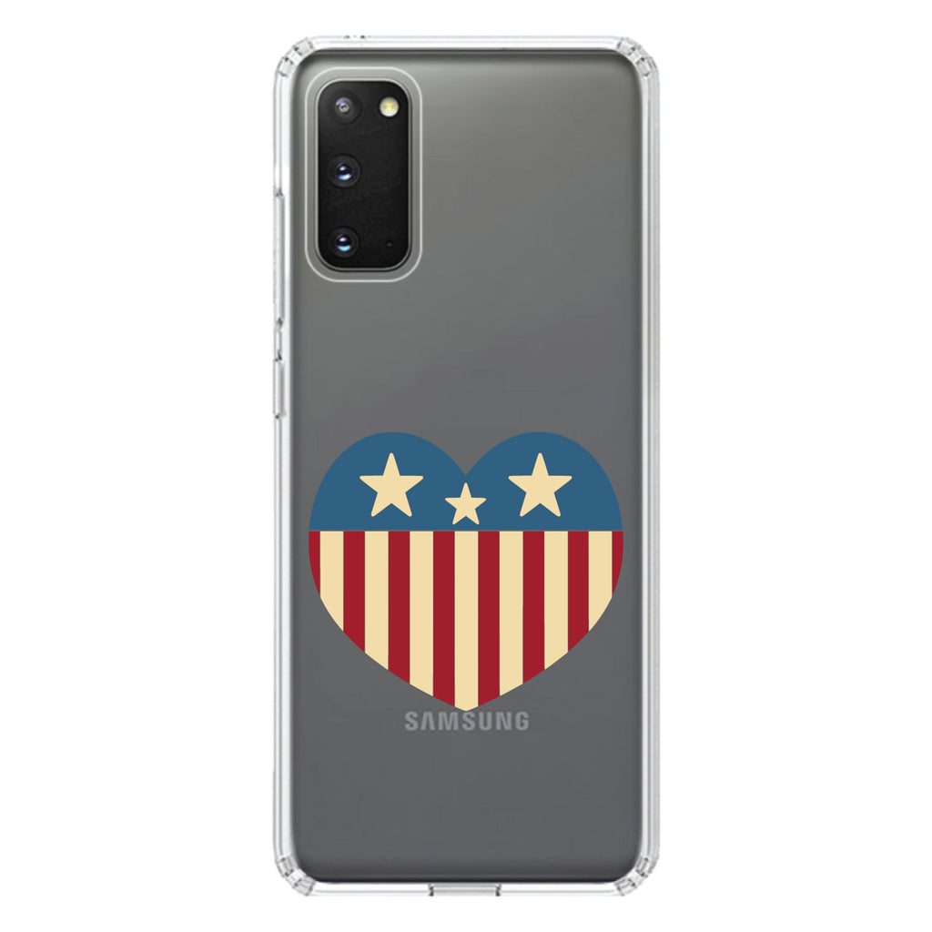 USA Heart Flag Red White & Blue Clear Shockproof iPhone Case, view 15