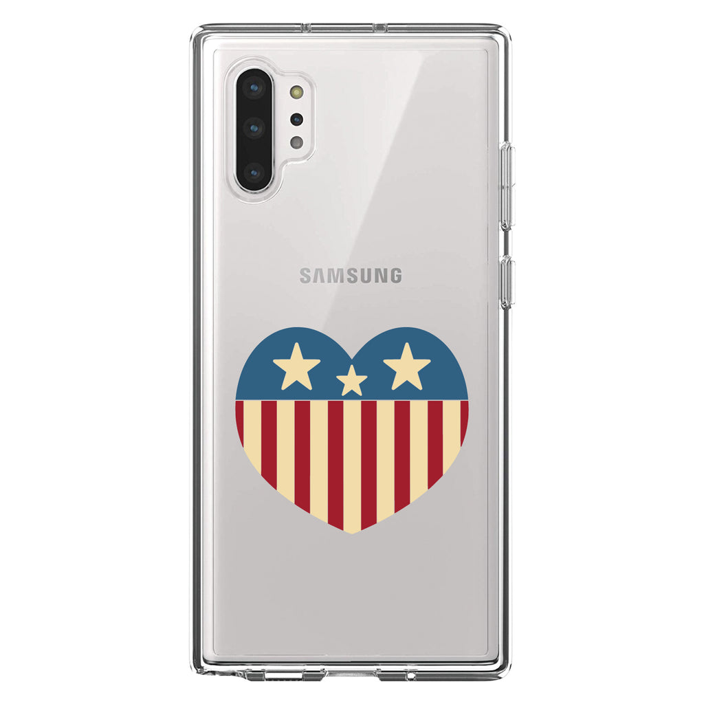 USA Heart Flag Red White & Blue Clear Shockproof iPhone Case, view 10