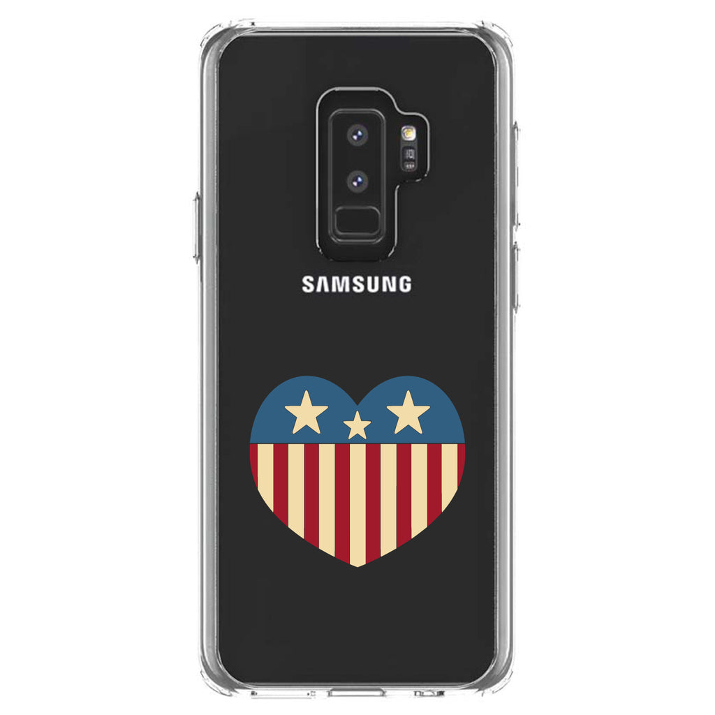 USA Heart Flag Red White & Blue Clear Shockproof iPhone Case, view 20