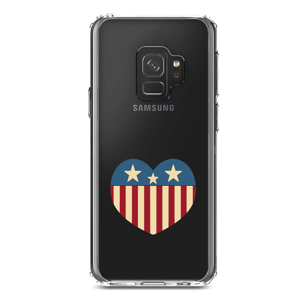 USA Heart Flag Red White & Blue Clear Shockproof iPhone Case, view 19
