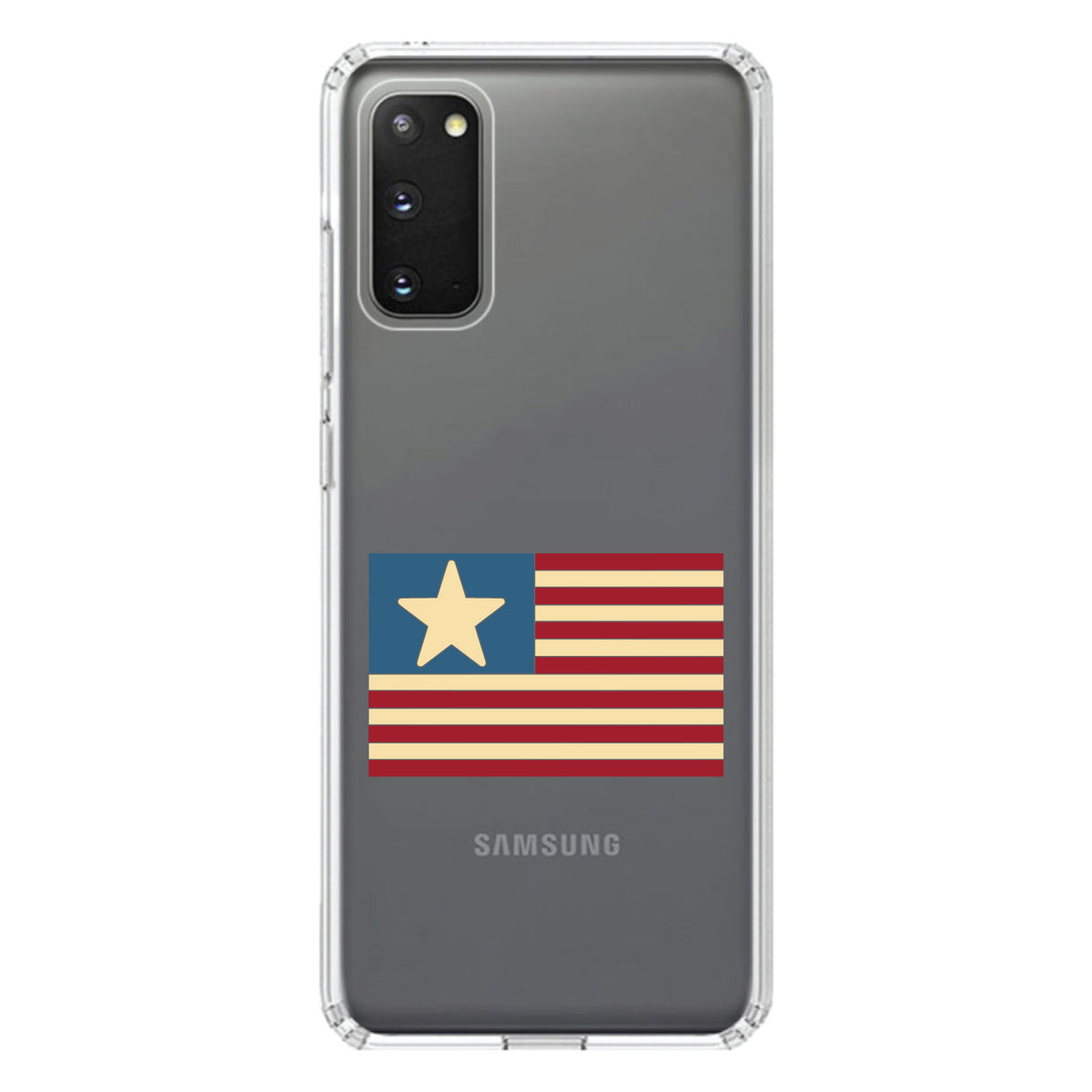 USA Single Star Flag Red White & Blue Clear Shockproof iPhone Case, view 15
