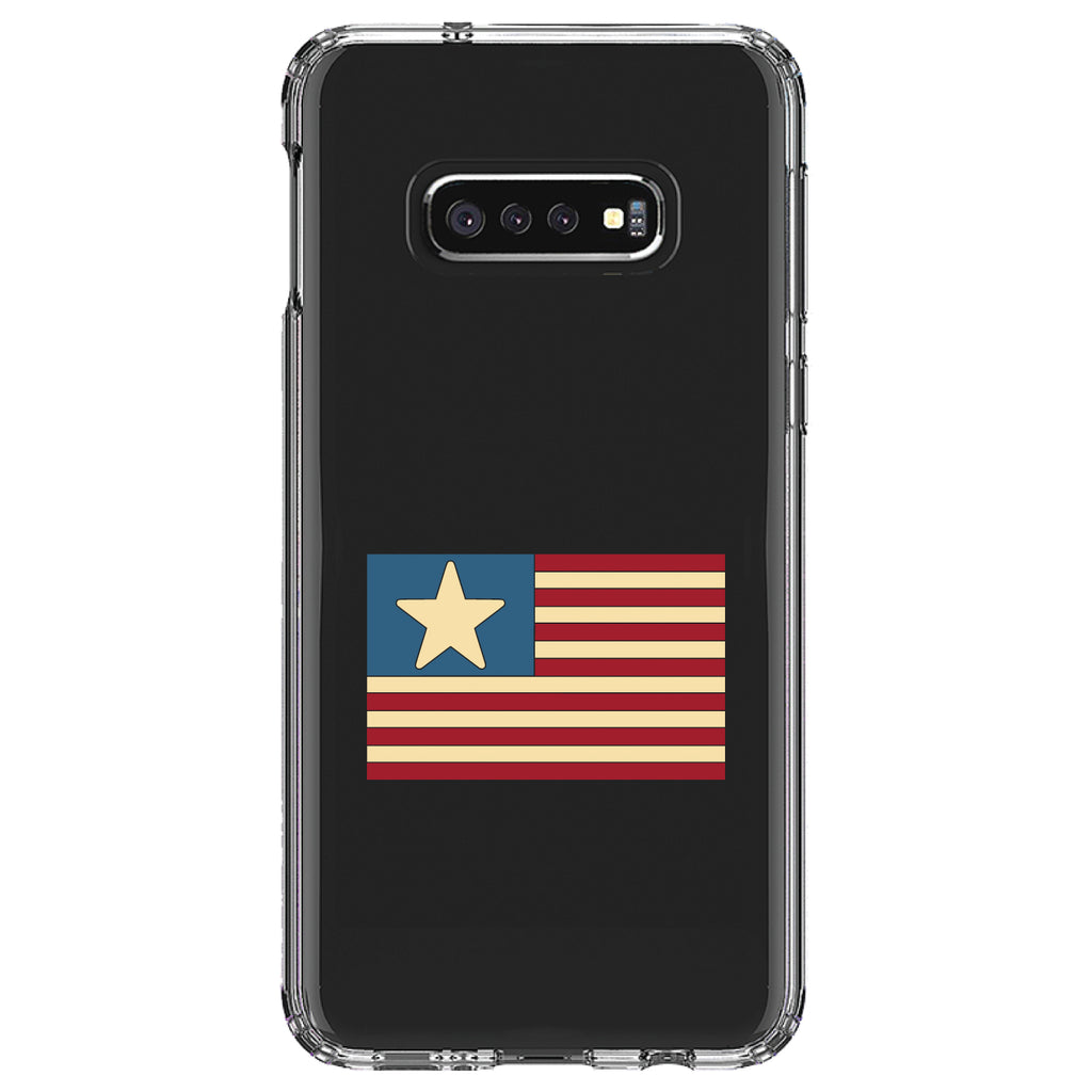 USA Single Star Flag Red White & Blue Clear Shockproof iPhone Case, view 18