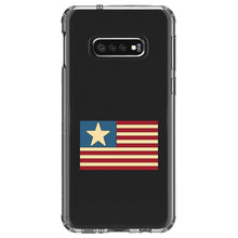 DistinctInk® Clear Shockproof Hybrid Case for Apple iPhone / Samsung Galaxy / Google Pixel - USA Single Star Flag Red White & Blue