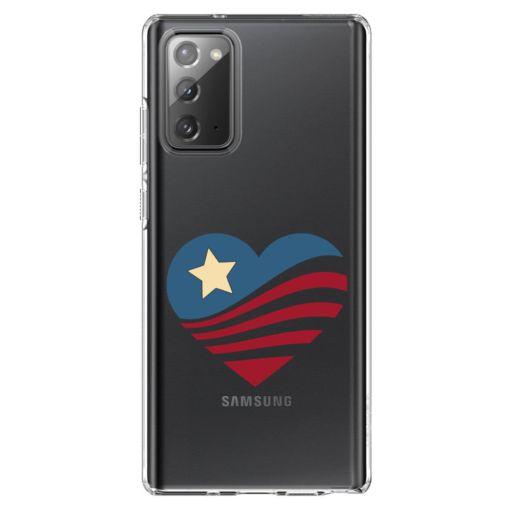 USA Heart Flag Single Star Clear Shockproof iPhone Case, view 8