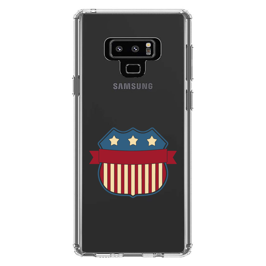 USA Badge Flag Red White & Blue Clear Shockproof iPhone Case, view 11