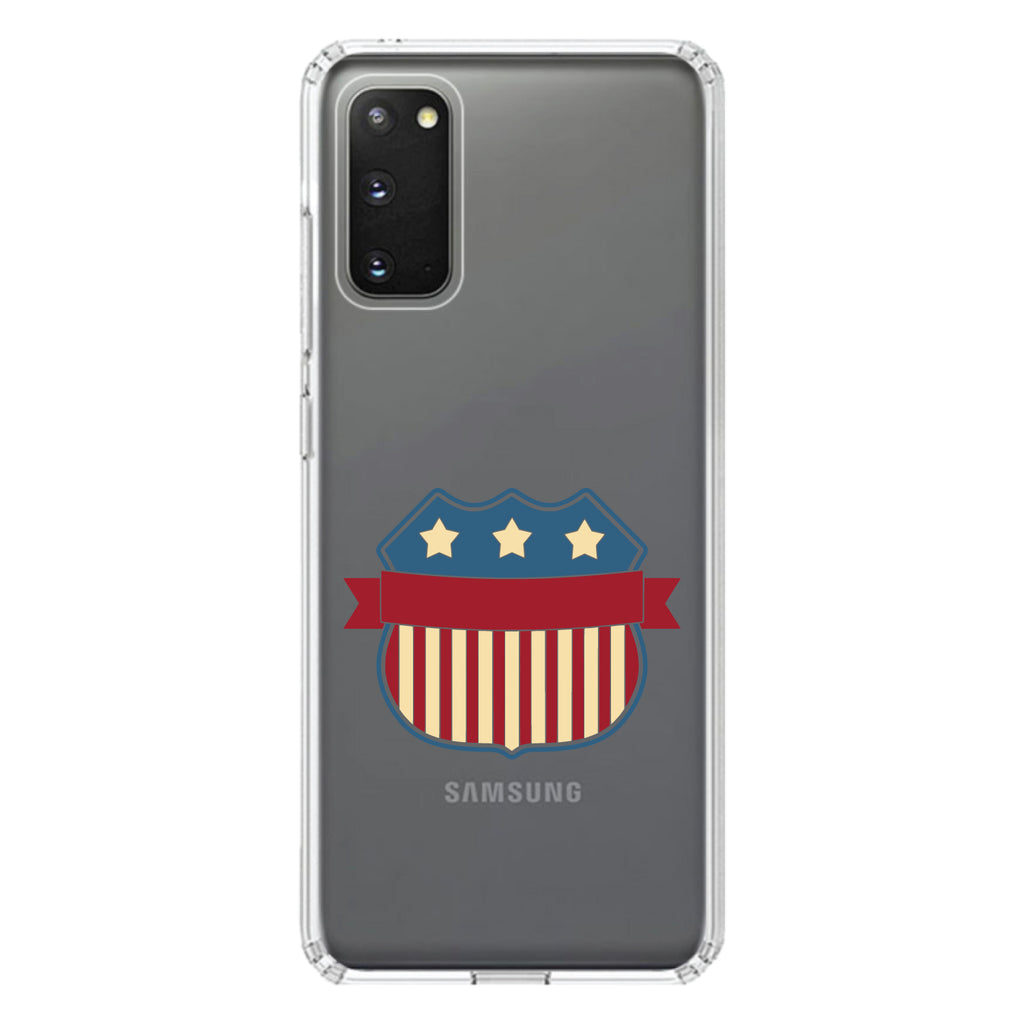 USA Badge Flag Red White & Blue Clear Shockproof iPhone Case, view 14