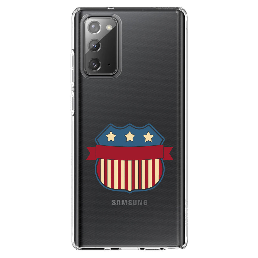 USA Badge Flag Red White & Blue Clear Shockproof iPhone Case, view 8