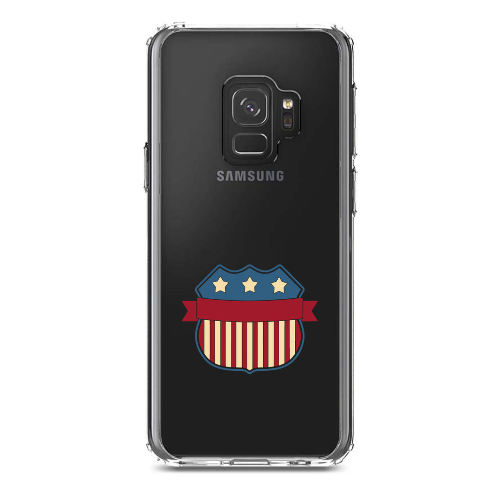 USA Badge Flag Red White & Blue Clear Shockproof iPhone Case, view 19