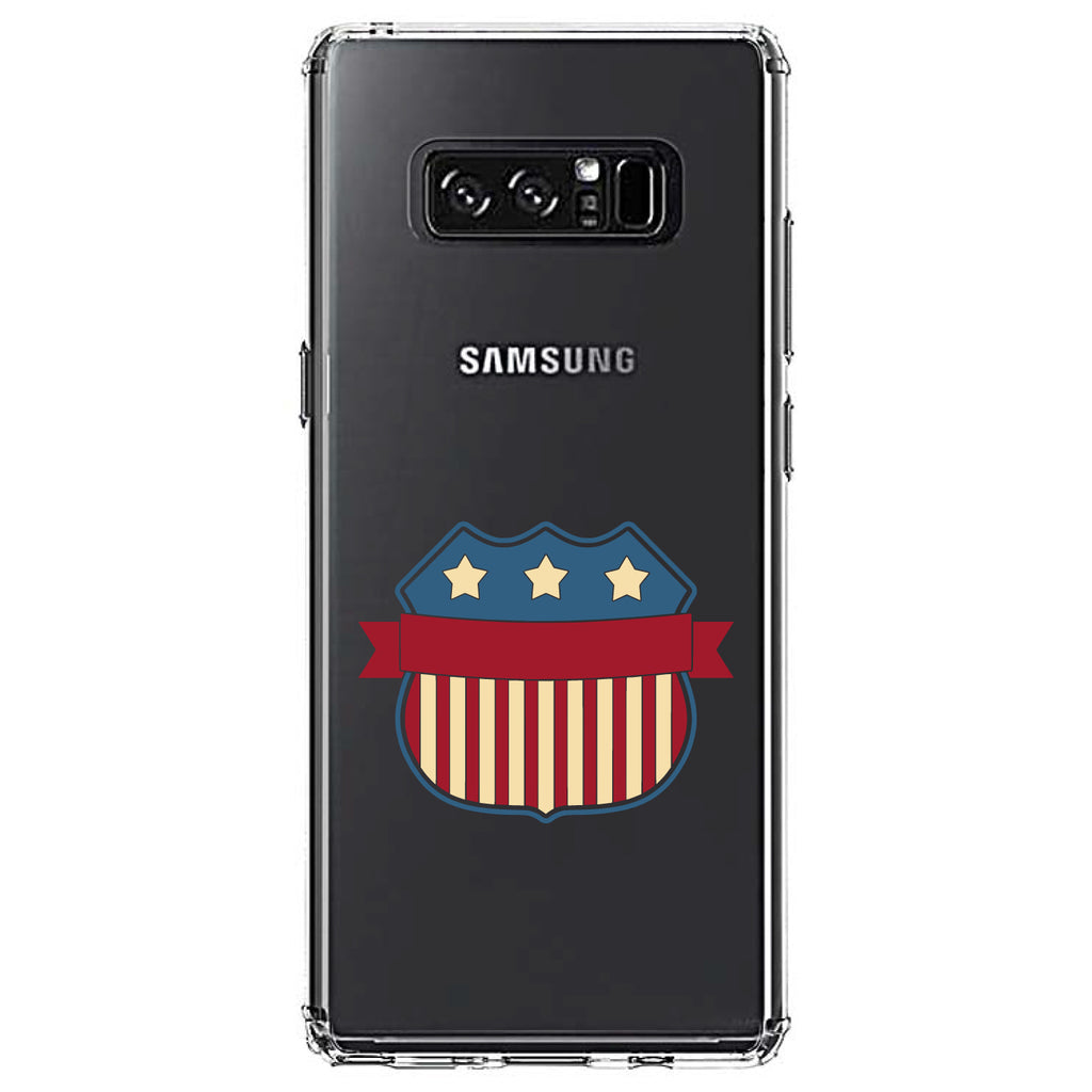 USA Badge Flag Red White & Blue Clear Shockproof iPhone Case, view 12