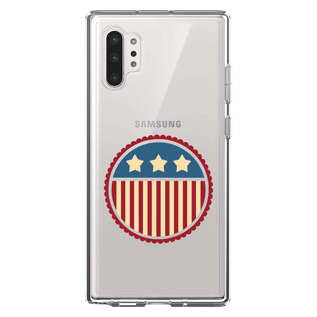 USA Seal Flag Red White & Blue Clear Shockproof iPhone Case, view 10