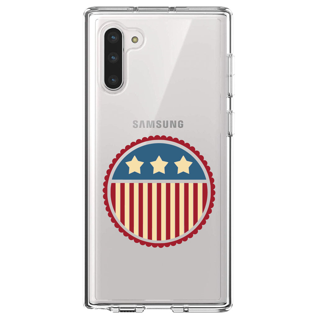 USA Seal Flag Red White & Blue Clear Shockproof iPhone Case, view 9