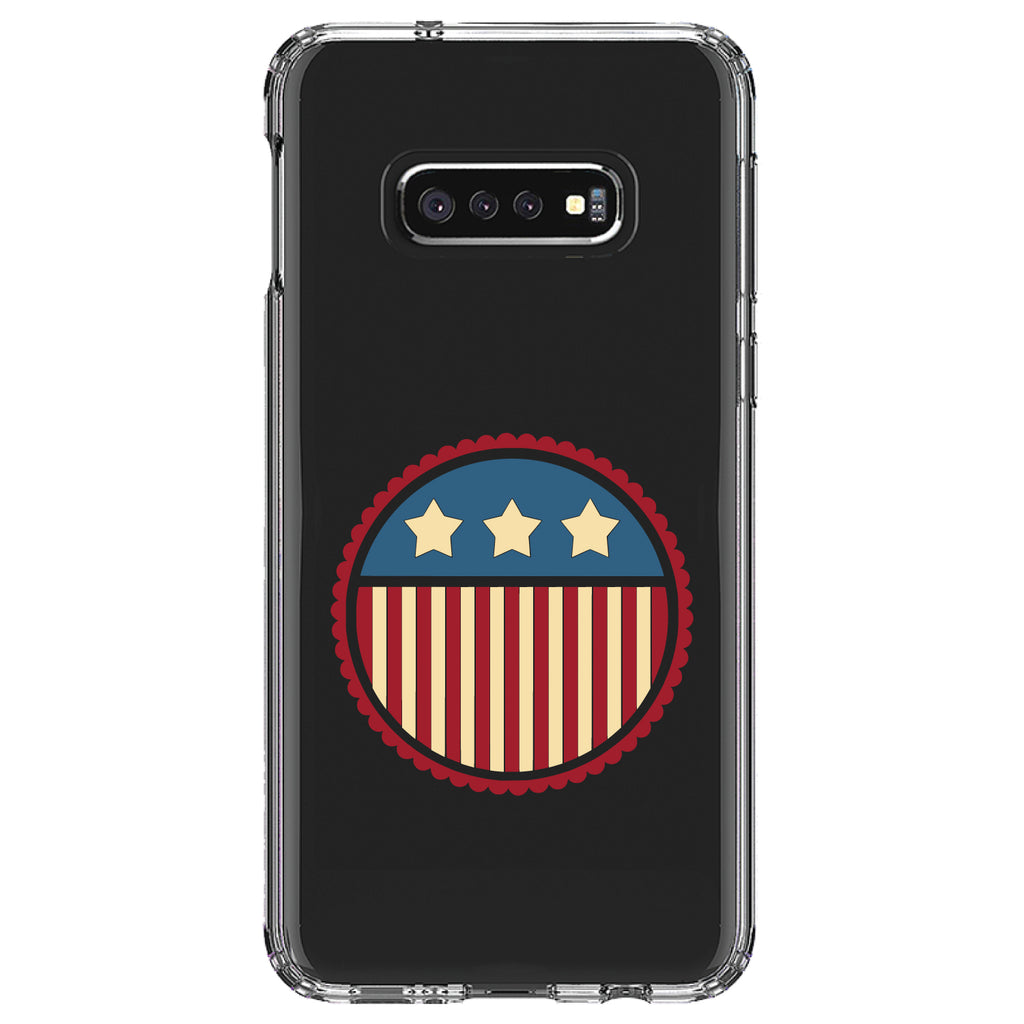 USA Seal Flag Red White & Blue Clear Shockproof iPhone Case, view 18