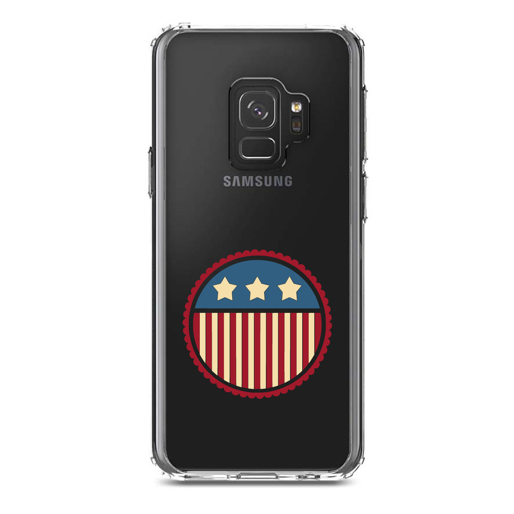 USA Seal Flag Red White & Blue Clear Shockproof iPhone Case, view 19
