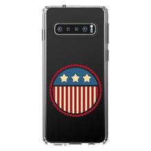 DistinctInk® Clear Shockproof Hybrid Case for Apple iPhone / Samsung Galaxy / Google Pixel - USA Seal Flag Red White & Blue