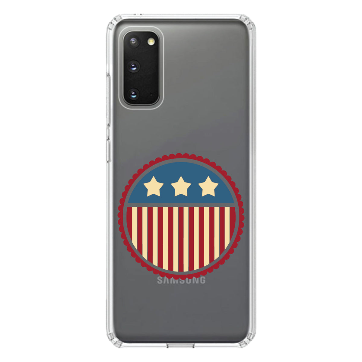 USA Seal Flag Red White & Blue Clear Shockproof iPhone Case, view 15