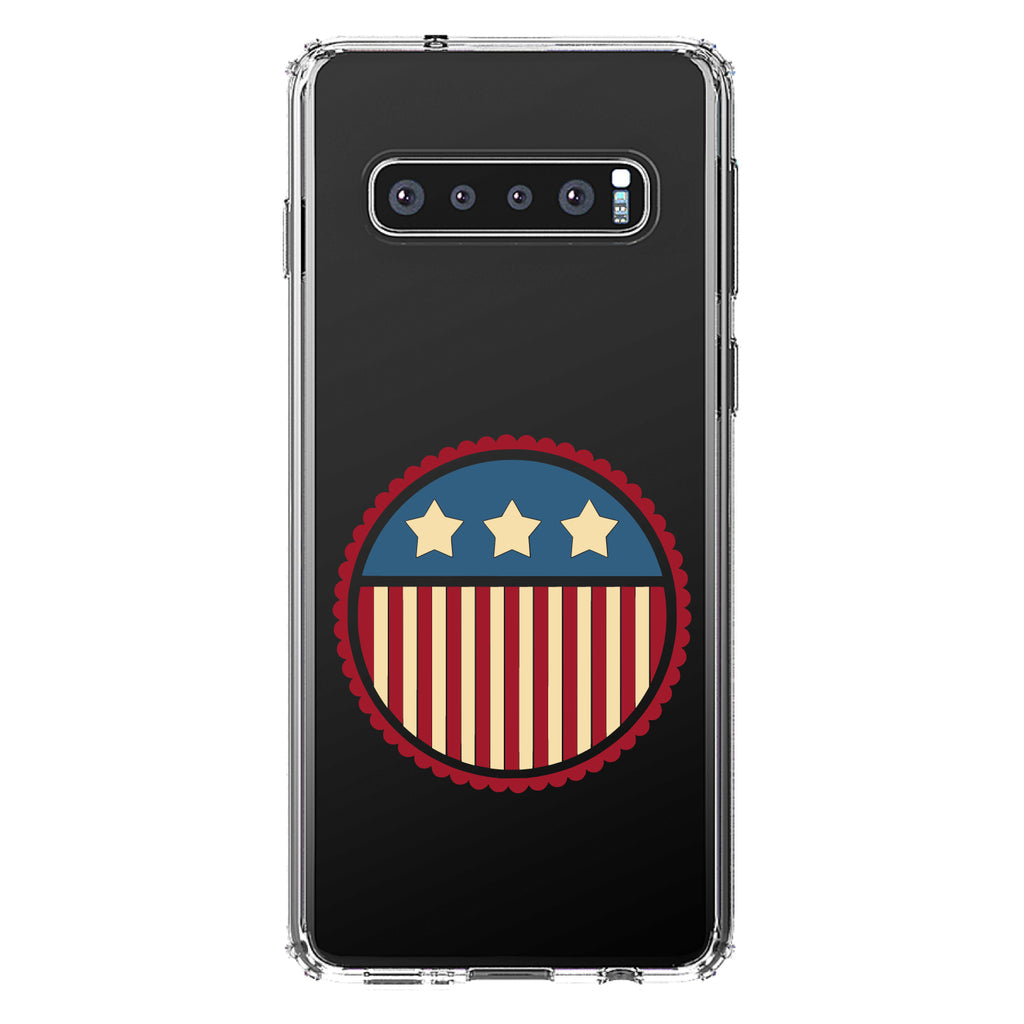 USA Seal Flag Red White & Blue Clear Shockproof iPhone Case, view 17