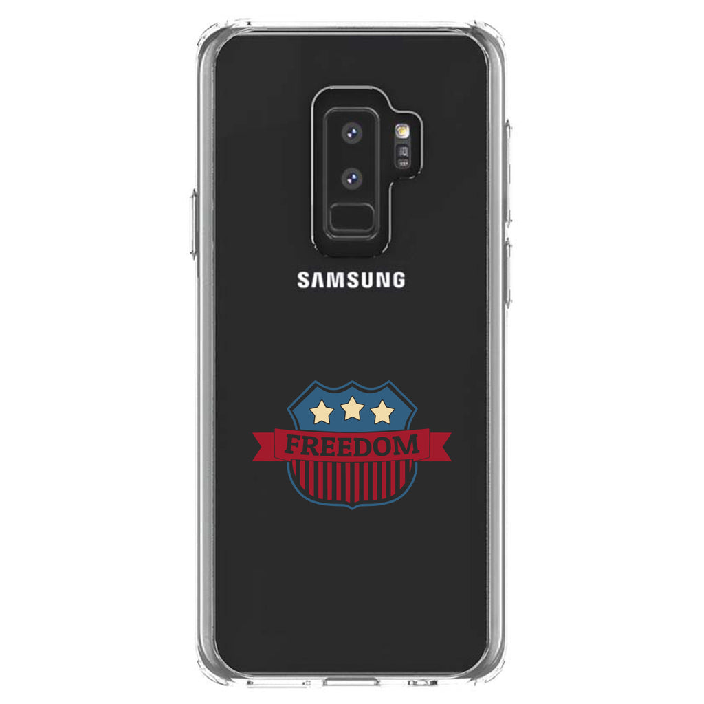 USA Freedom Badge Red White & Blue Clear Shockproof iPhone Case, view 20