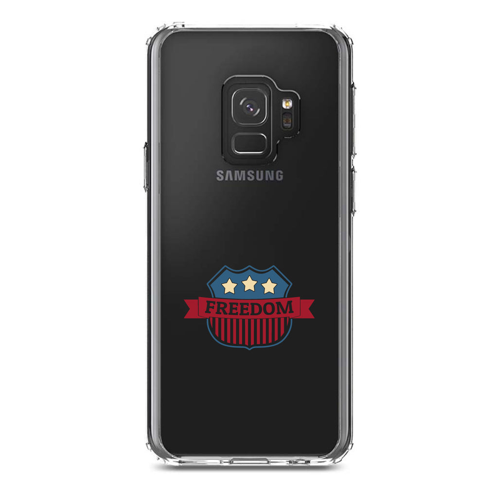 USA Freedom Badge Red White & Blue Clear Shockproof iPhone Case, view 19