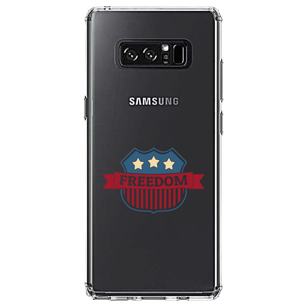 USA Freedom Badge Red White & Blue Clear Shockproof iPhone Case, view 12