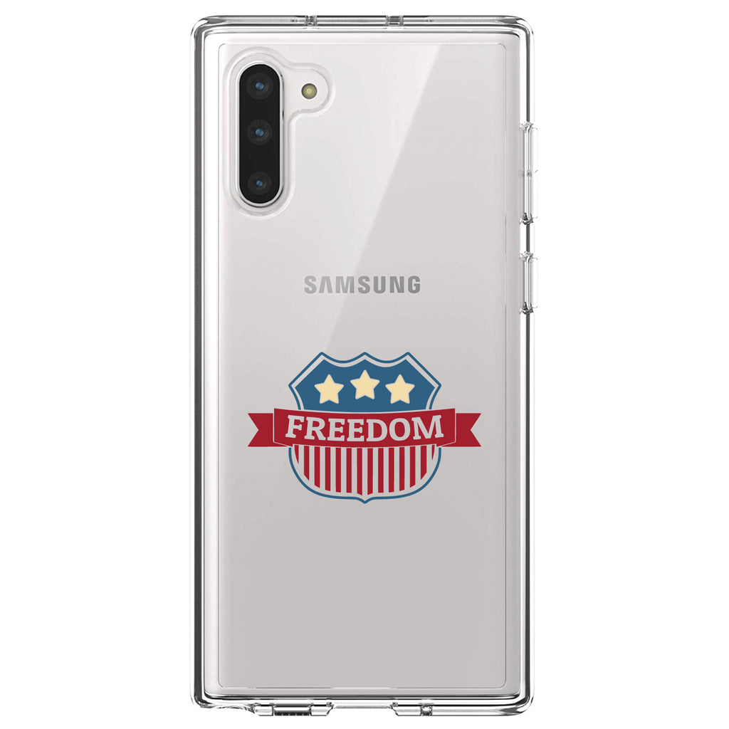 USA Freedom Badge Red White & Blue Clear Shockproof iPhone Case, view 9