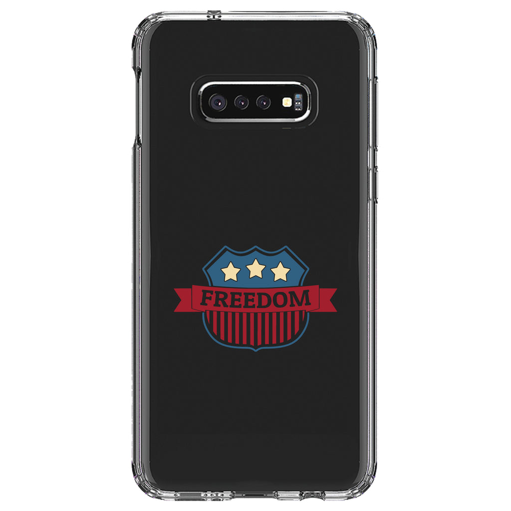 USA Freedom Badge Red White & Blue Clear Shockproof iPhone Case, view 18