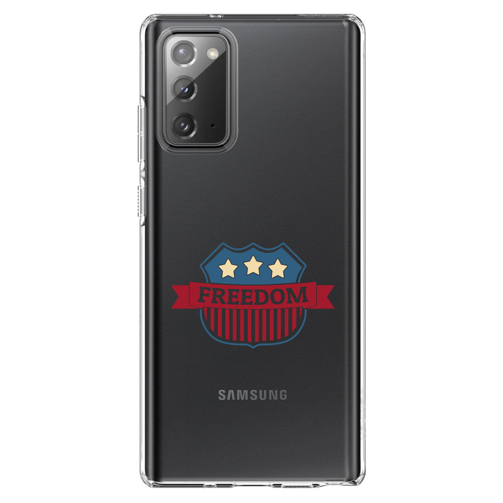 USA Freedom Badge Red White & Blue Clear Shockproof iPhone Case, view 8
