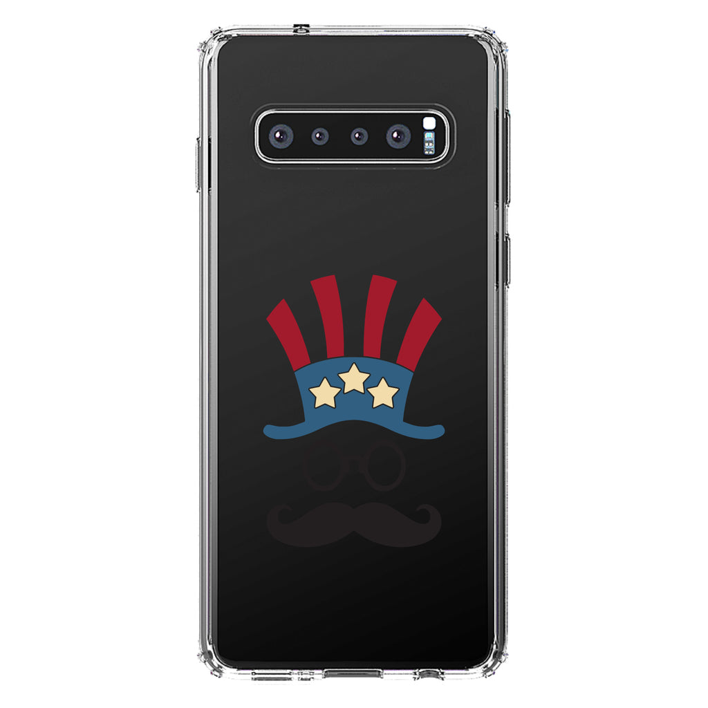 Uncle Sam Cartoon USA Patriotic Clear Shockproof iPhone Case, view 16