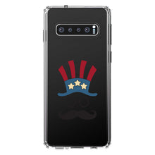 DistinctInk® Clear Shockproof Hybrid Case for Apple iPhone / Samsung Galaxy / Google Pixel - Uncle Sam Cartoon USA Patriotic
