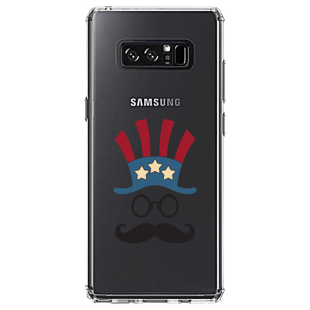 Uncle Sam Cartoon USA Patriotic Clear Shockproof iPhone Case, view 12