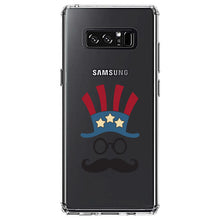 DistinctInk® Clear Shockproof Hybrid Case for Apple iPhone / Samsung Galaxy / Google Pixel - Uncle Sam Cartoon USA Patriotic