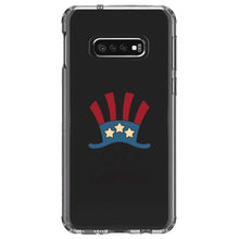 DistinctInk® Clear Shockproof Hybrid Case for Apple iPhone / Samsung Galaxy / Google Pixel - Uncle Sam Cartoon USA Patriotic