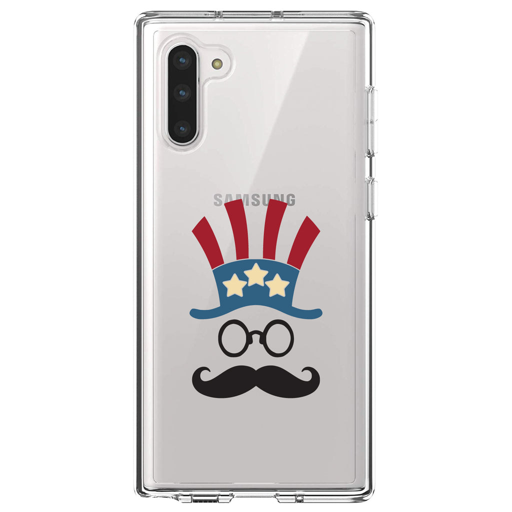 Uncle Sam Cartoon USA Patriotic Clear Shockproof iPhone Case, view 9