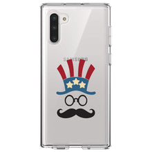 DistinctInk® Clear Shockproof Hybrid Case for Apple iPhone / Samsung Galaxy / Google Pixel - Uncle Sam Cartoon USA Patriotic