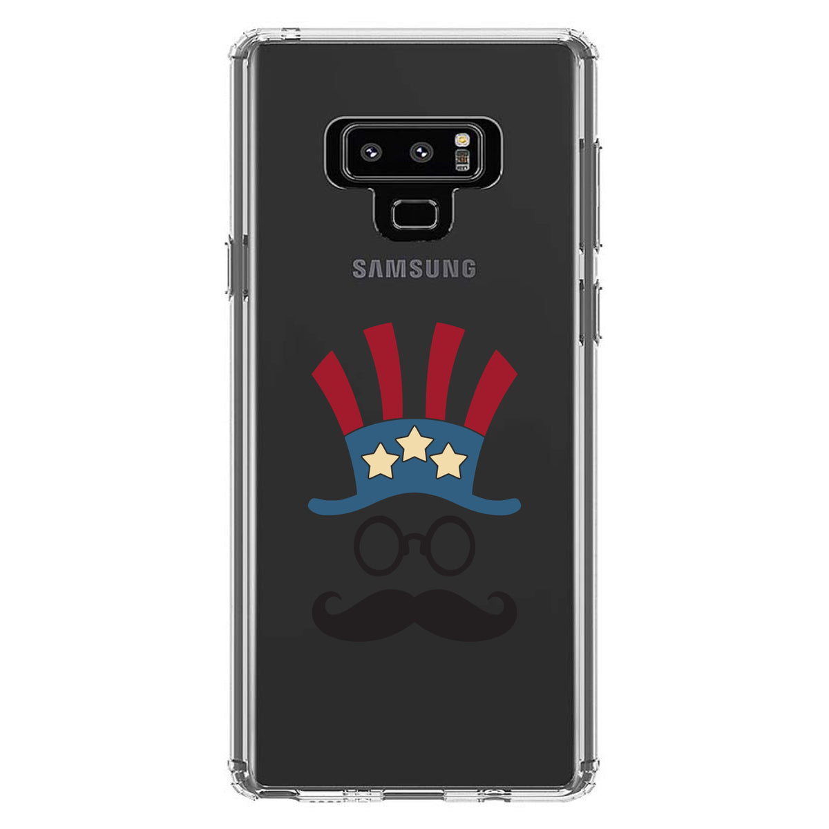 Uncle Sam Cartoon USA Patriotic Clear Shockproof iPhone Case, view 11
