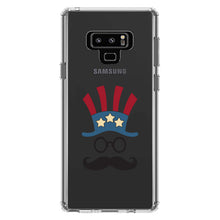 DistinctInk® Clear Shockproof Hybrid Case for Apple iPhone / Samsung Galaxy / Google Pixel - Uncle Sam Cartoon USA Patriotic
