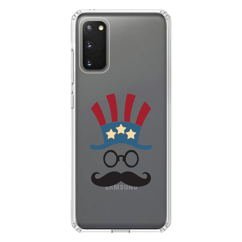 Uncle Sam Cartoon USA Patriotic Clear Shockproof iPhone Case, view 14