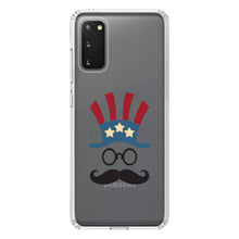 DistinctInk® Clear Shockproof Hybrid Case for Apple iPhone / Samsung Galaxy / Google Pixel - Uncle Sam Cartoon USA Patriotic