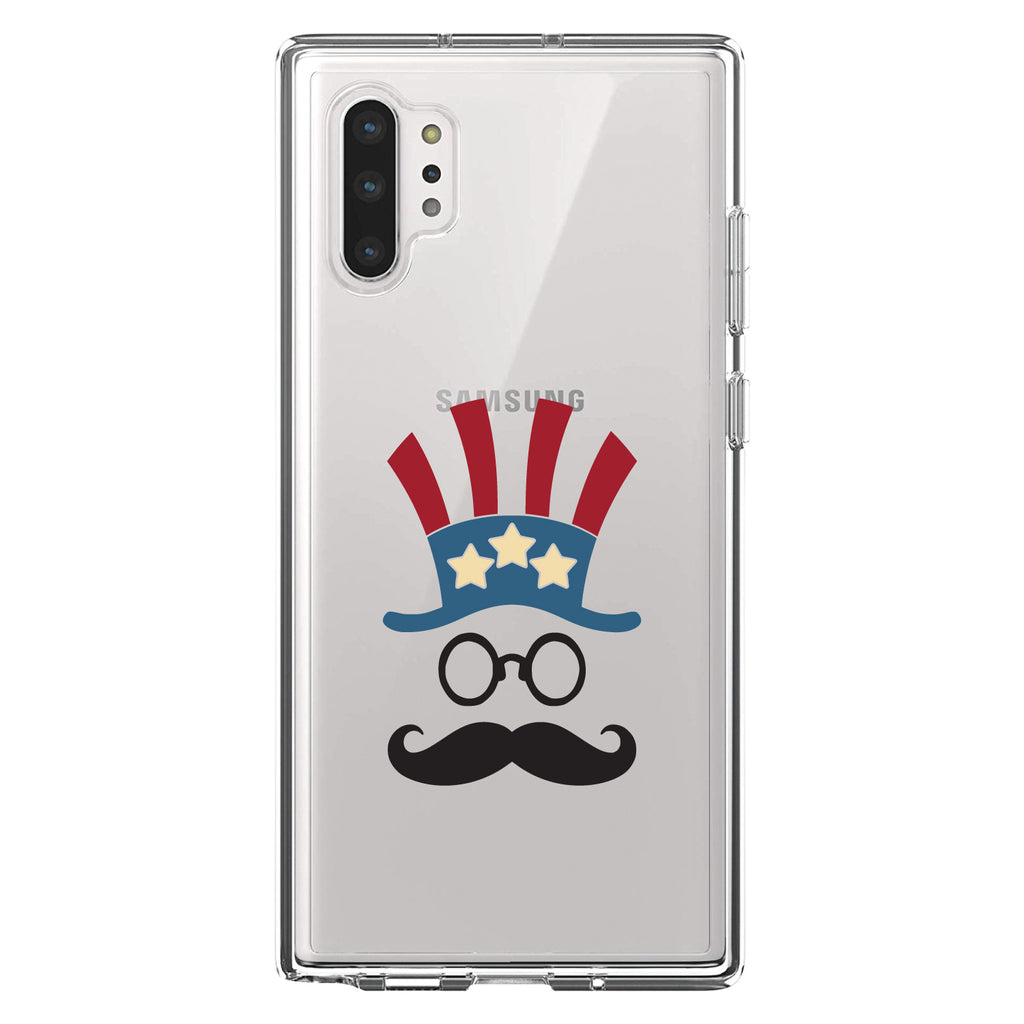 Uncle Sam Cartoon USA Patriotic Clear Shockproof iPhone Case, view 10