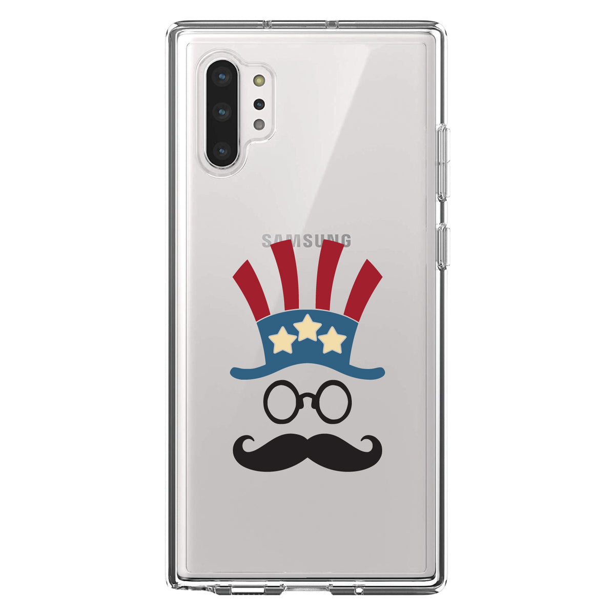 Uncle Sam Cartoon USA Patriotic Clear Shockproof iPhone Case, view 10