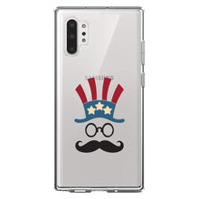 DistinctInk® Clear Shockproof Hybrid Case for Apple iPhone / Samsung Galaxy / Google Pixel - Uncle Sam Cartoon USA Patriotic
