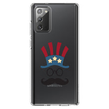 DistinctInk® Clear Shockproof Hybrid Case for Apple iPhone / Samsung Galaxy / Google Pixel - Uncle Sam Cartoon USA Patriotic