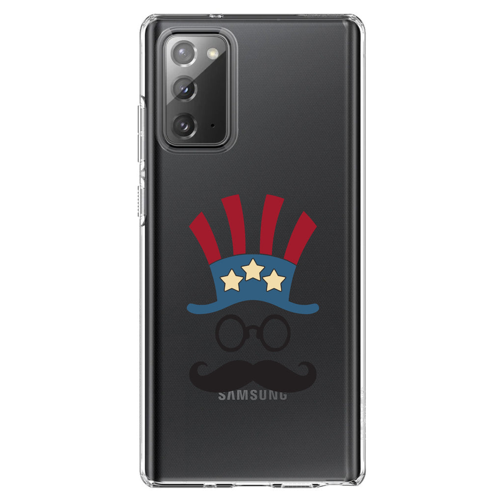 Uncle Sam Cartoon USA Patriotic Clear Shockproof iPhone Case, view 8