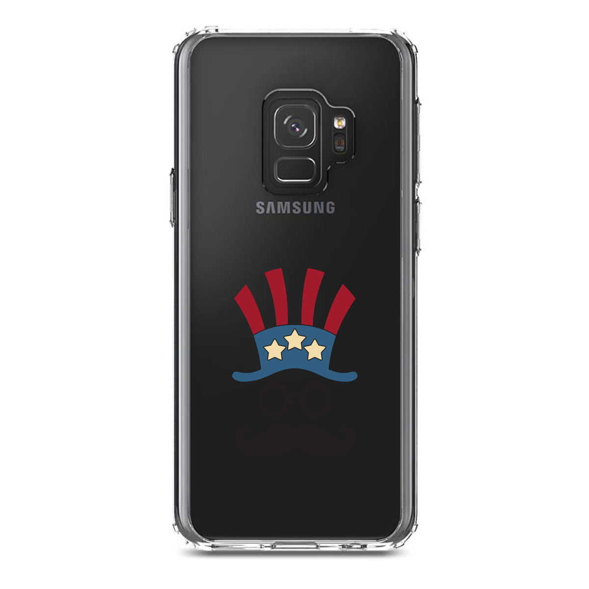 Uncle Sam Cartoon USA Patriotic Clear Shockproof iPhone Case, view 19
