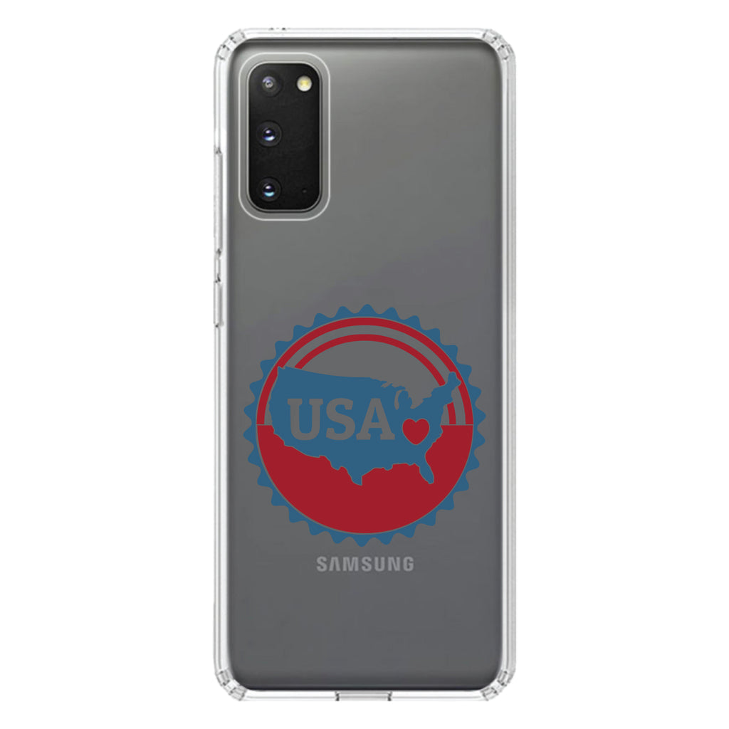 USA Heart Seal Red White & Blue Clear Shockproof iPhone Case, view 14