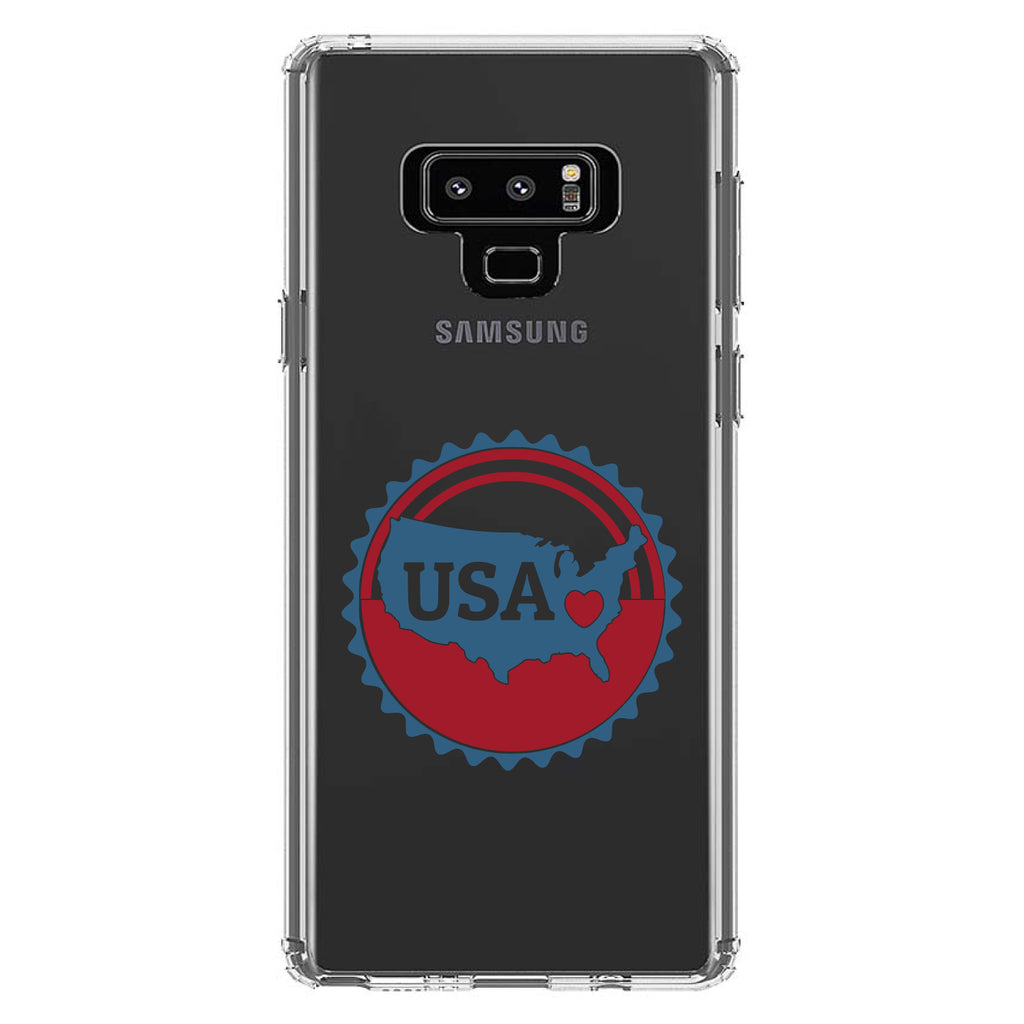 USA Heart Seal Red White & Blue Clear Shockproof iPhone Case, view 11