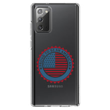 DistinctInk® Clear Shockproof Hybrid Case for Apple iPhone / Samsung Galaxy / Google Pixel - USA Seal - Proud to be an American