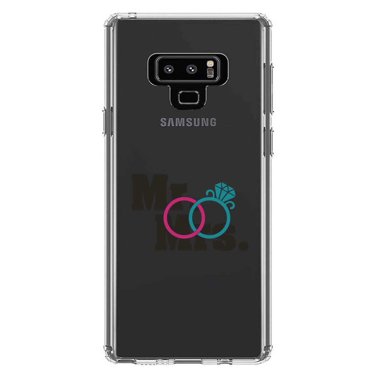 Mr. & Mrs. Wedding Rings Clear Shockproof iPhone Case, view 11