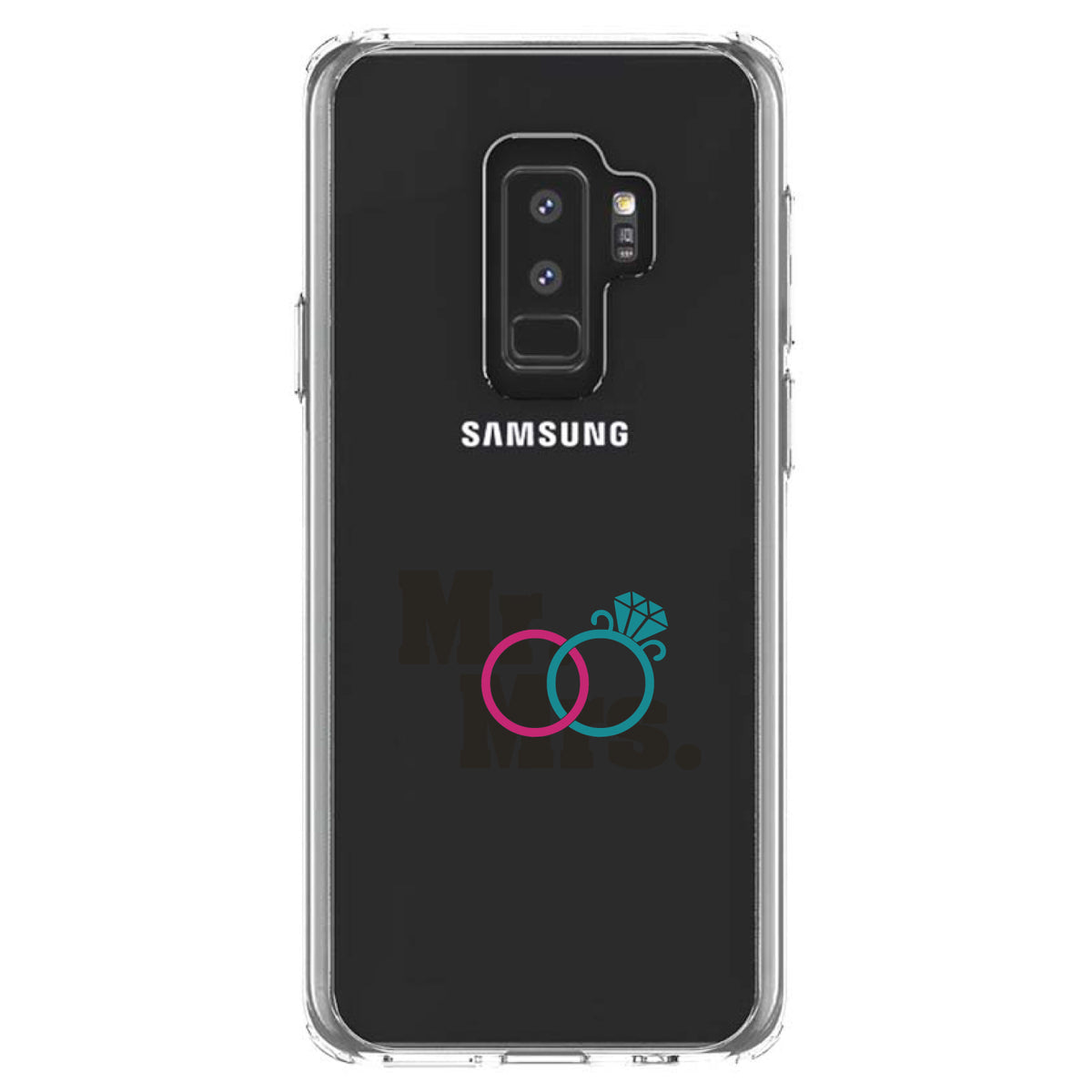 Mr. & Mrs. Wedding Rings Clear Shockproof iPhone Case, view 20